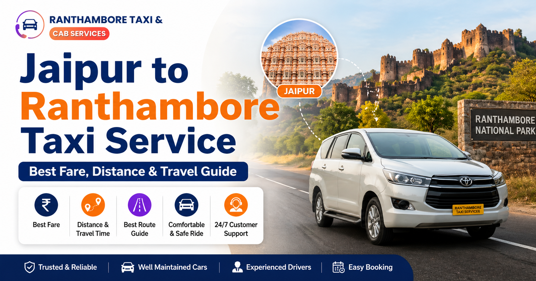 Jaipur to Ranthambore Taxi Service: Best Fare, Distance & Travel Guide (2026)