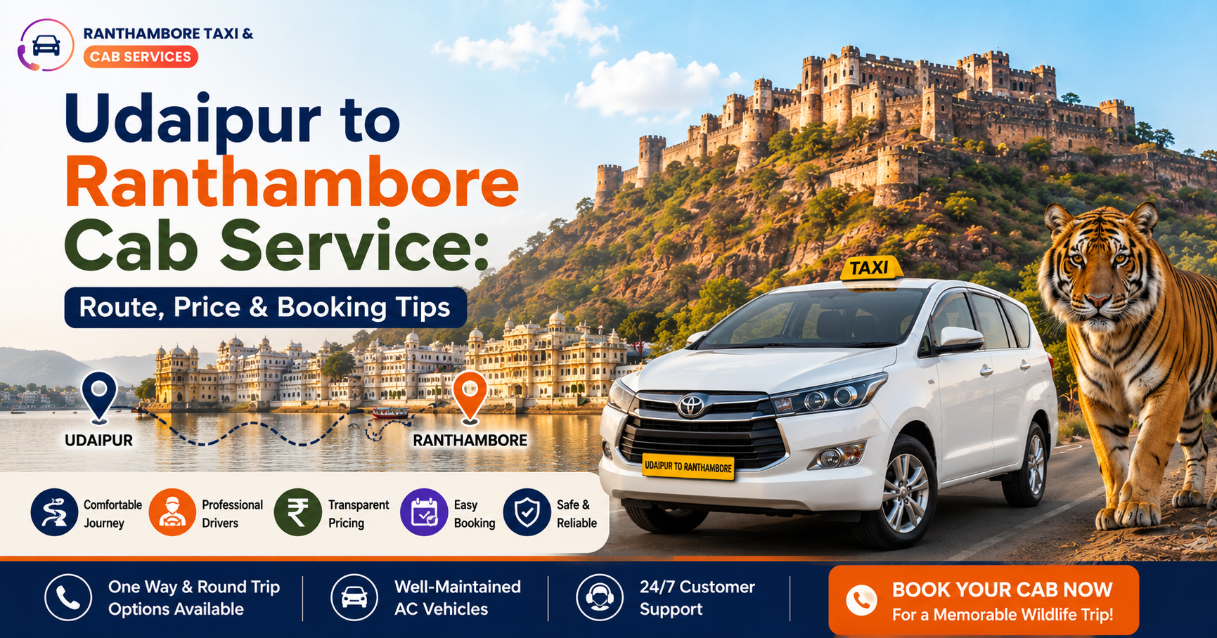 Udaipur to Ranthambore Cab Service: Route, Price & Booking Tips