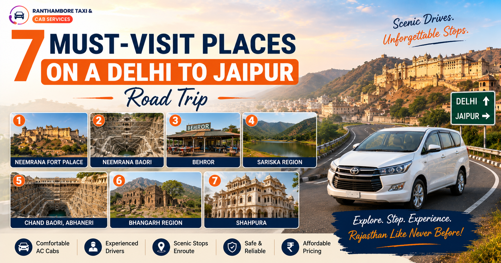 7 Must-Visit Places on a Delhi to Jaipur Road Trip
