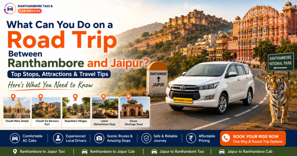 Road trip between Ranthambore and Jaipur