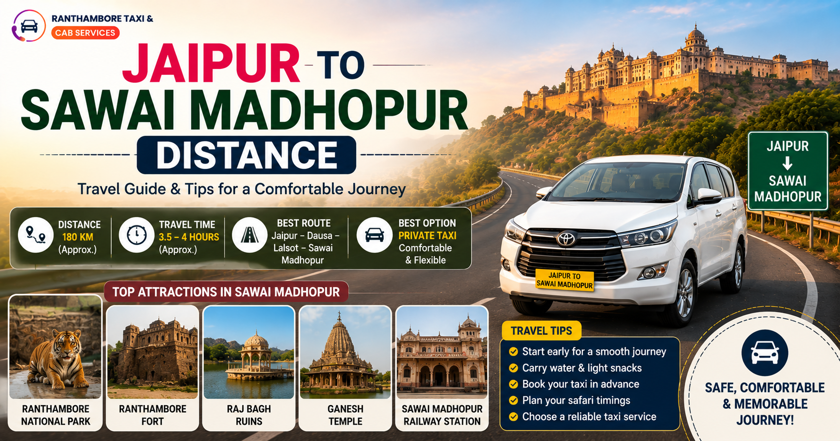 Jaipur to Sawai Madhopur Distance – Travel Guide & Tips