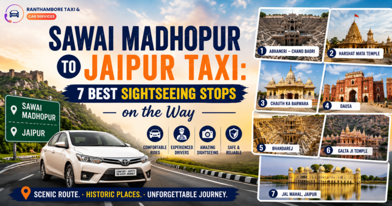 Sawai Madhopur to Jaipur Taxi 7 Best Sightseeing Stops